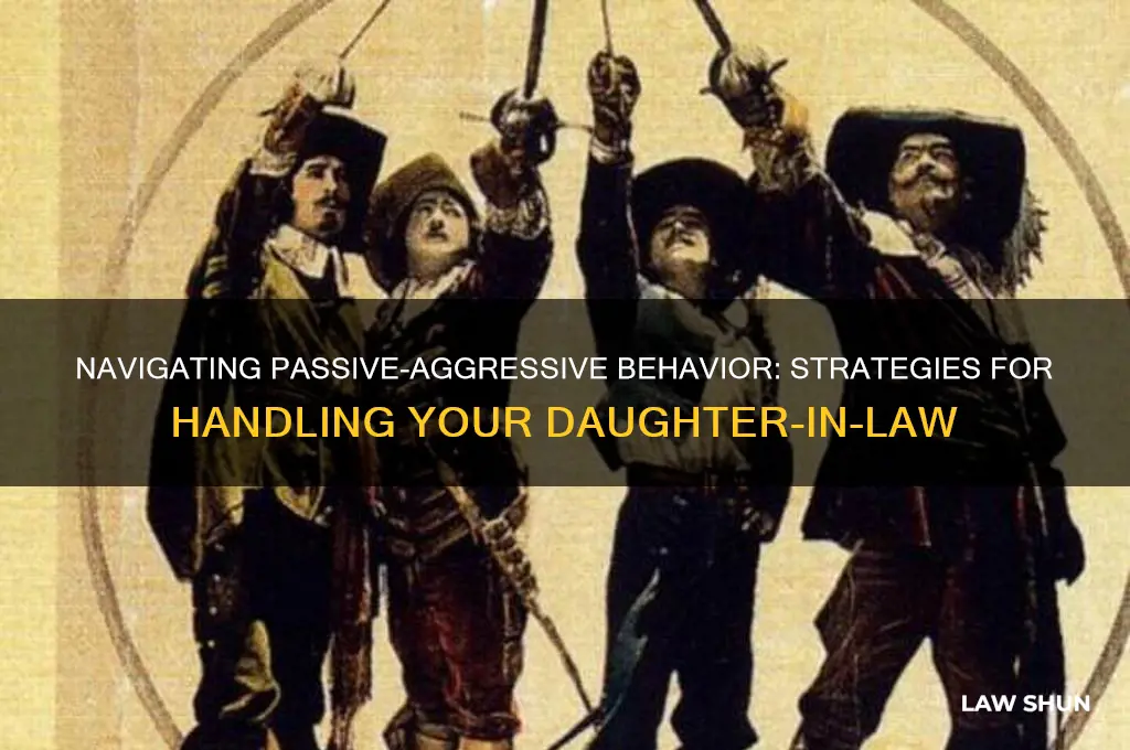 how to deal with a passive aggressive daughter in law