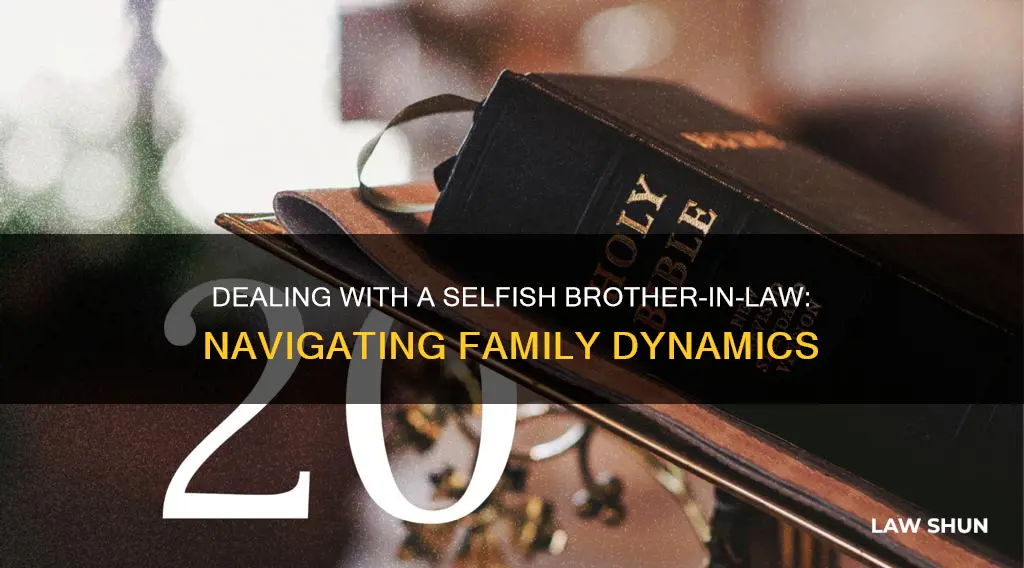 how to deal with cheap selfish brother-in-law