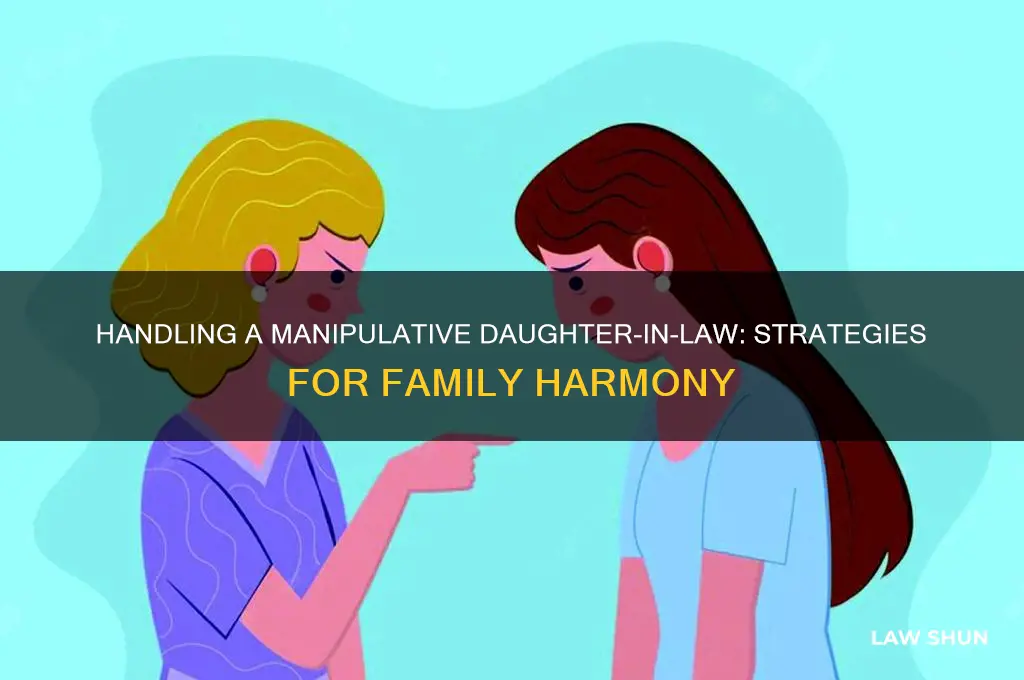 how to deal with manipulative daughter in law