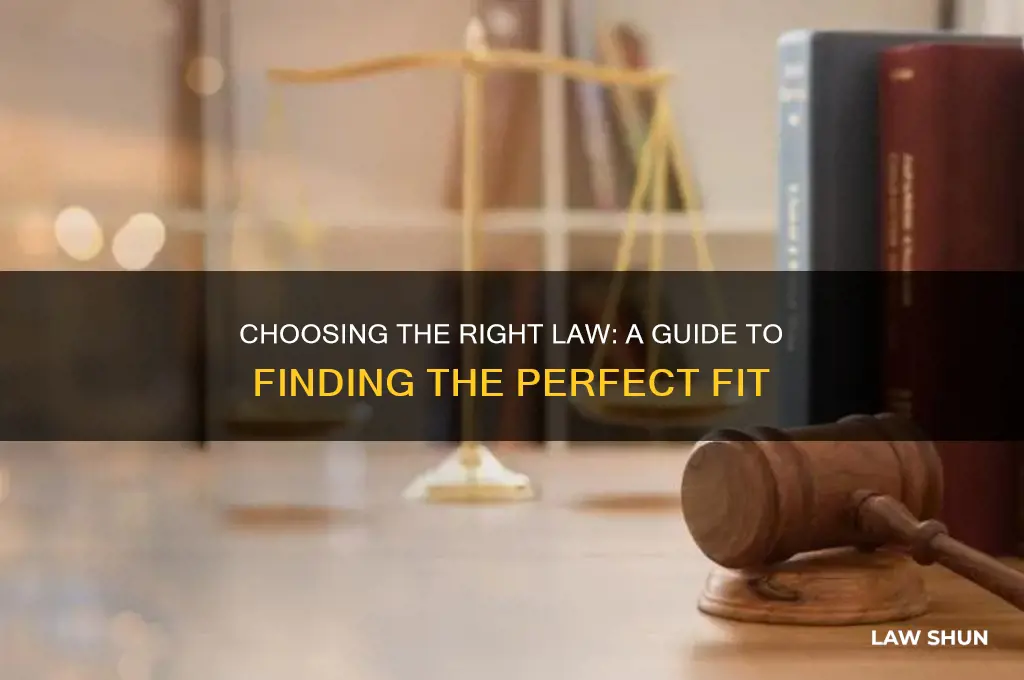 how to decide which is the best law to fit