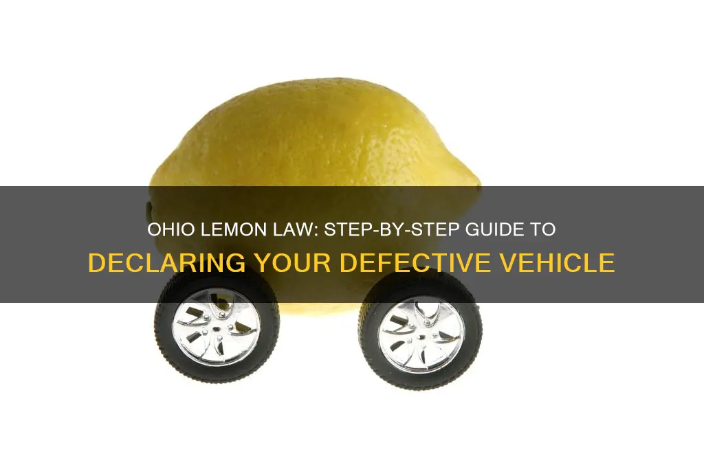 how to declare lemon law in ohio