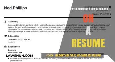 Crafting a Standout Resume: Describing Your Law Clerk Experience Effectively