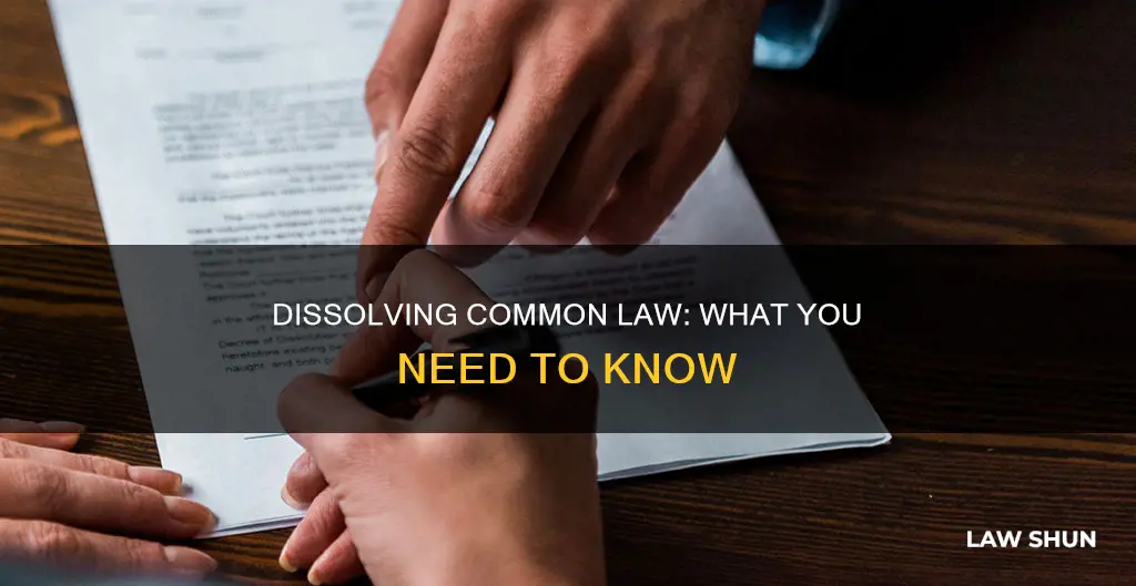 how to dissolve a common law relationship in ontario