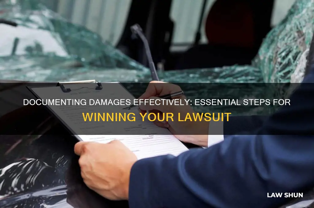 how to document damages for a law suit