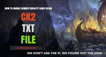 Enabling Gender Equality Laws in CK2 Islam TXT Files: A Guide