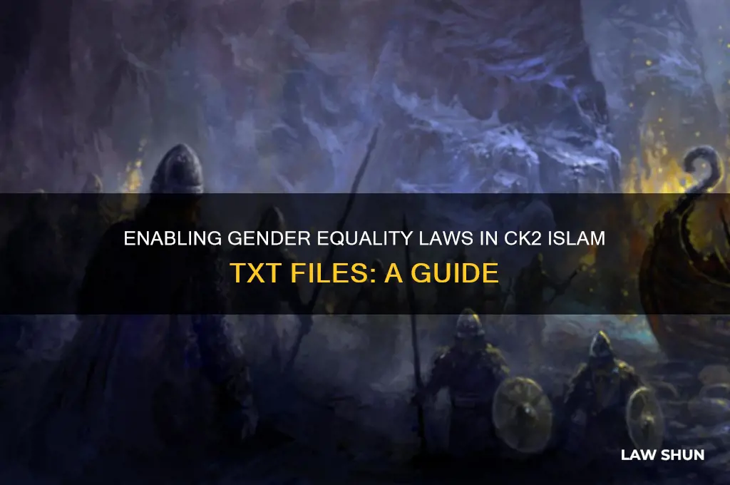 how to enable gender equality laws islam ck2 txt file