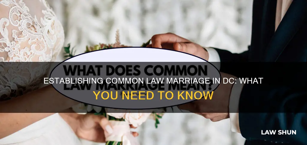 how to establish common law marriage in dc