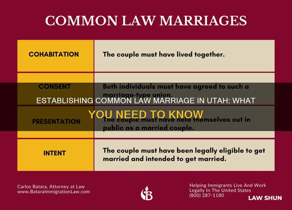 how to establish common law marriage in utah