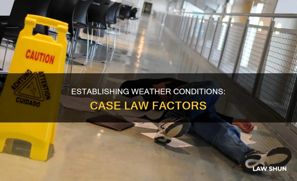 how to establish weather conditions in a case law