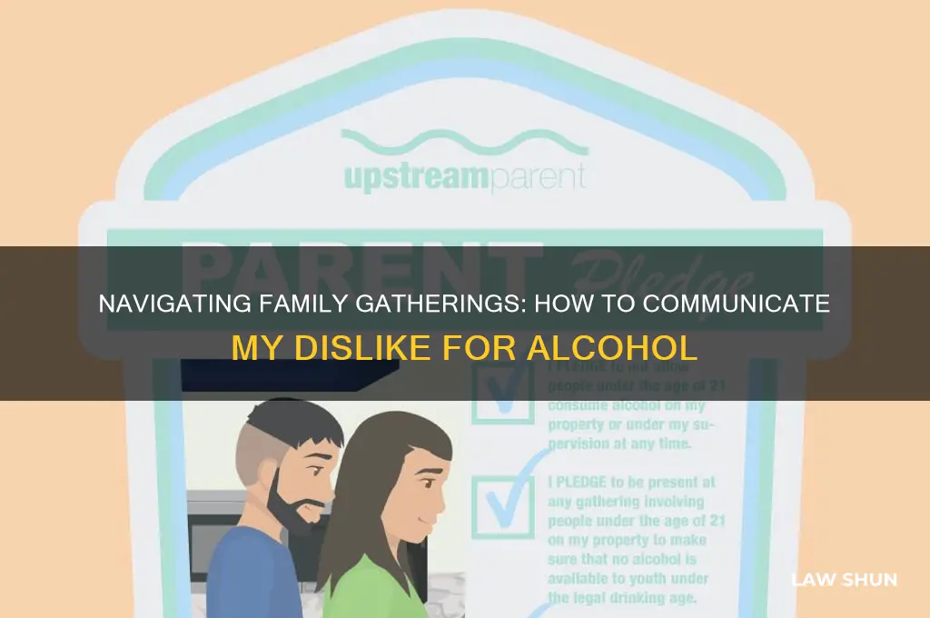 how to explain to in laws that i hate alcohol
