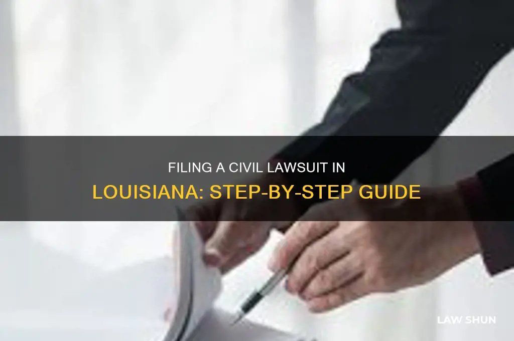 how to file a civil law suit in louisiana