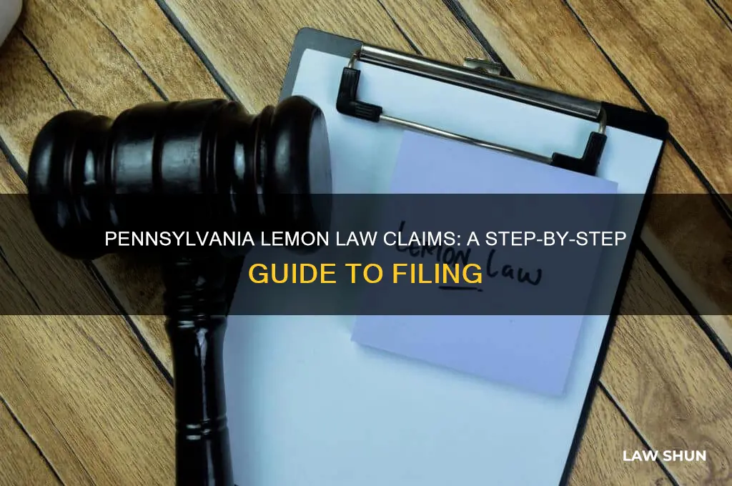 how to file a claim under lemon law pennsyvlania