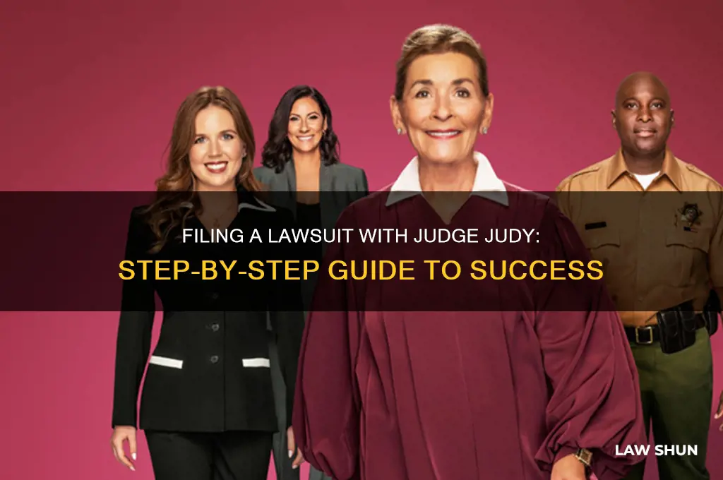 how to file a law suit with judge judy