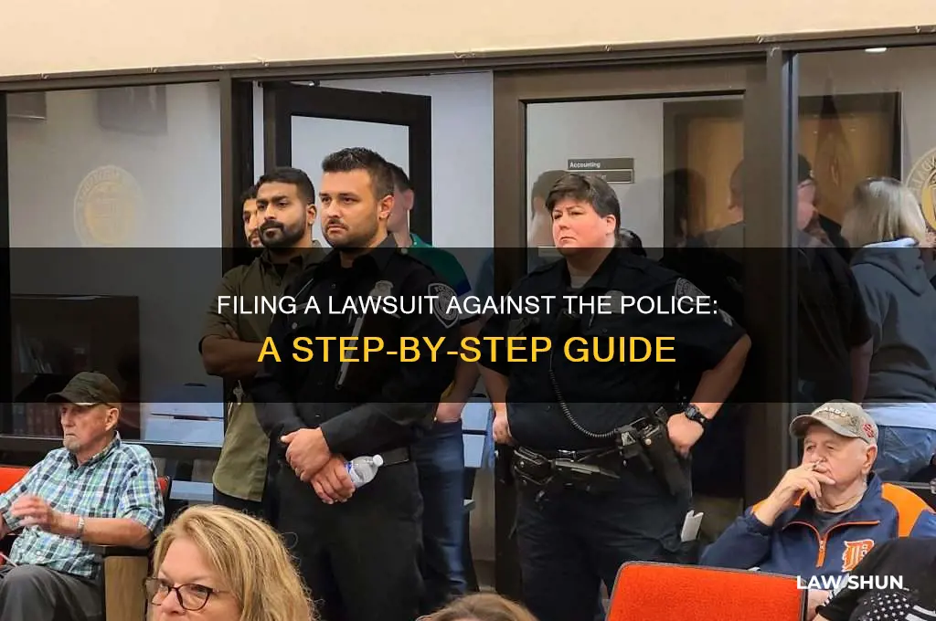 how to file a law suite against the police department