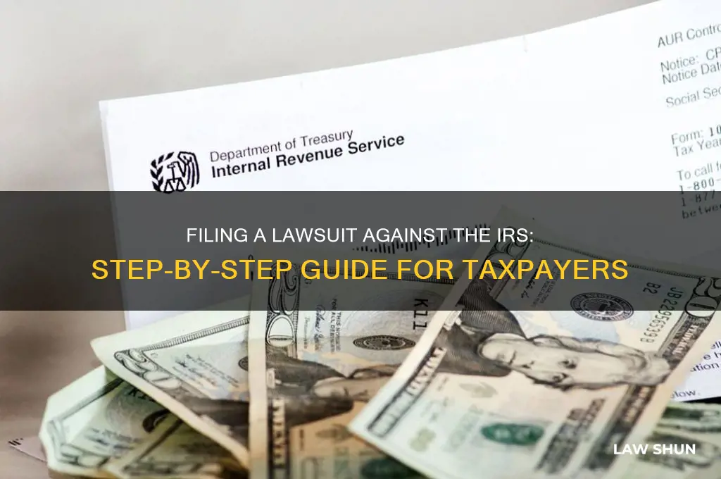 how to file a law suite againts thr irs