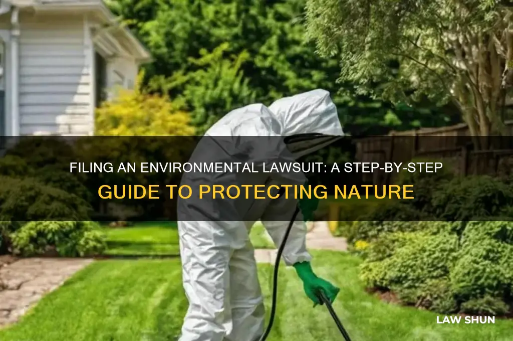 how to file a law suite for the environment