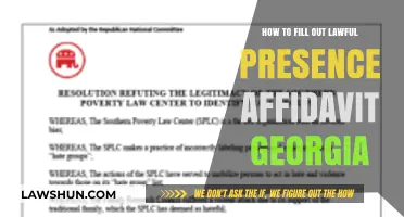 Georgia Lawful Presence Affidavit: Step-by-Step Guide to Accurate Completion
