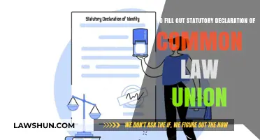 Completing a Statutory Declaration for Common-Law Union