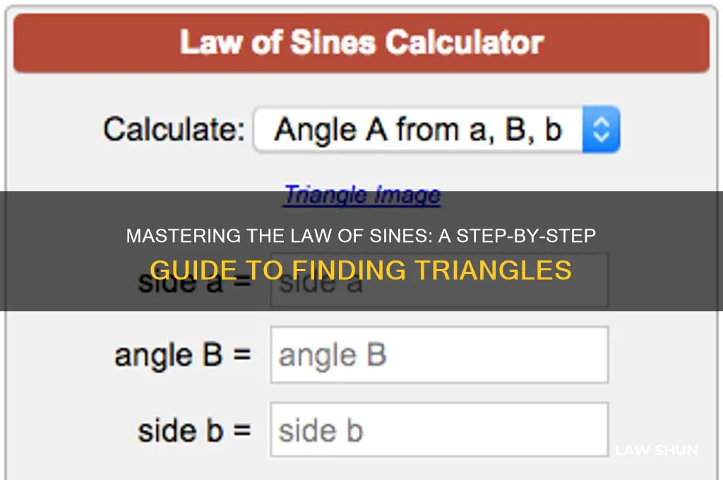 how to find 2 triangles law of sines