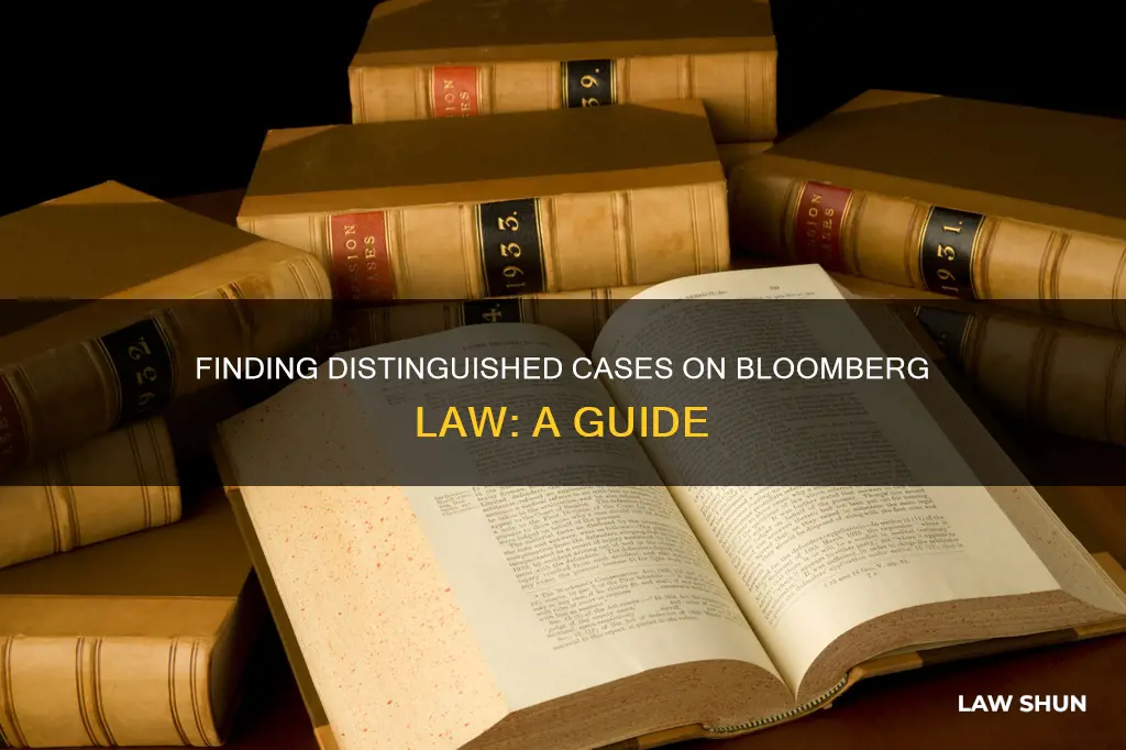 how to find a distinguished case on bloomberg law