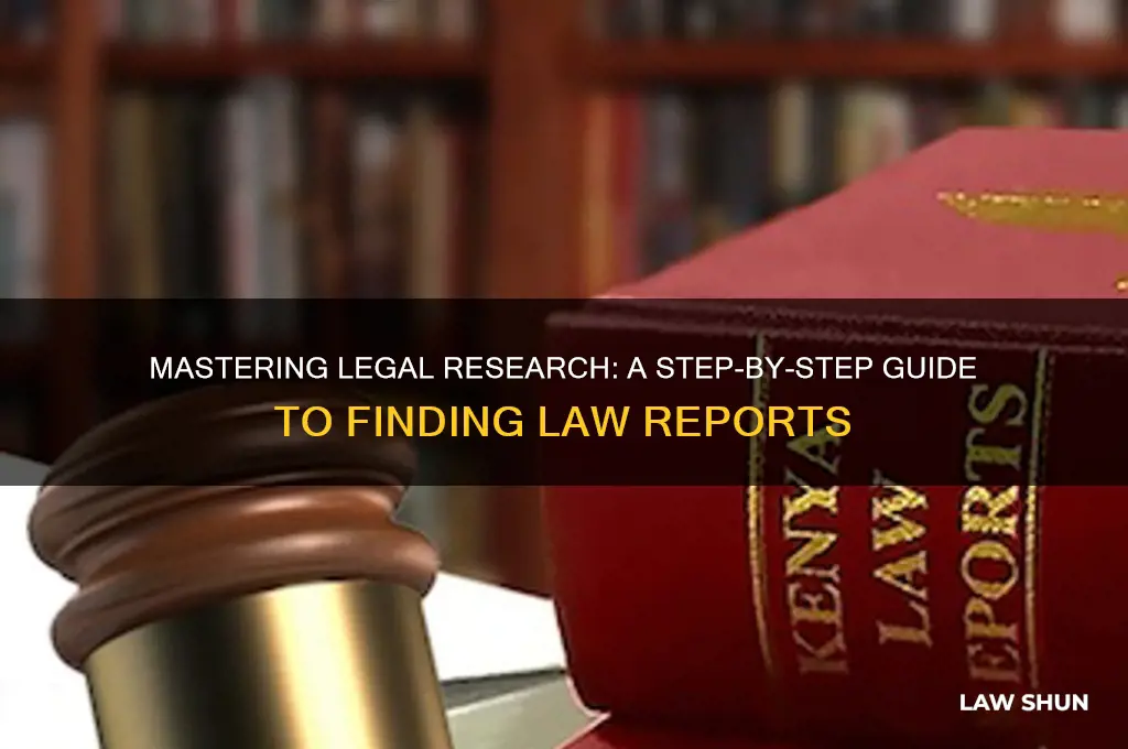 how to find a law report