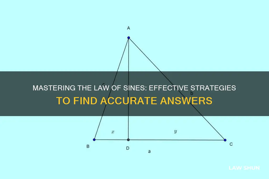 how to find answers to law of sines