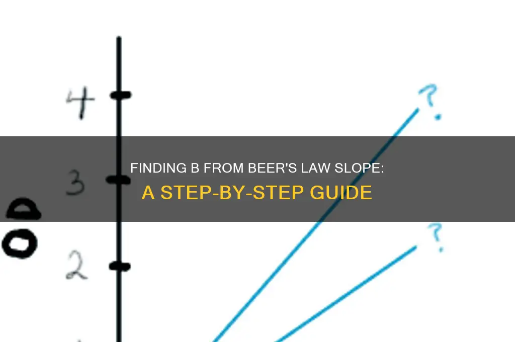 how to find b from beers law slope