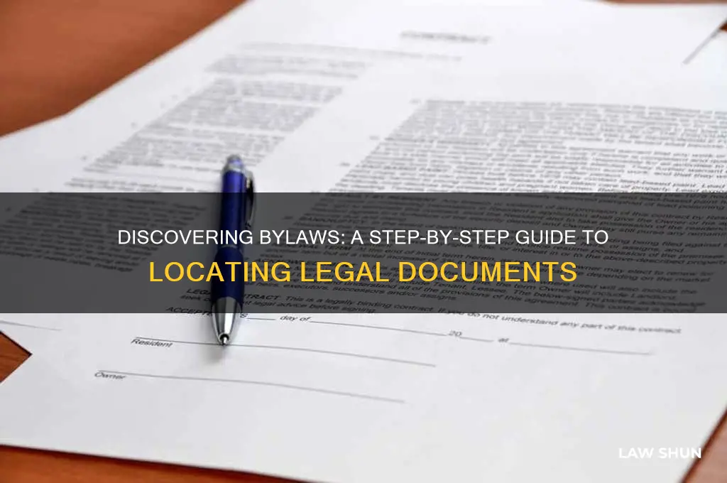 how to find by laws