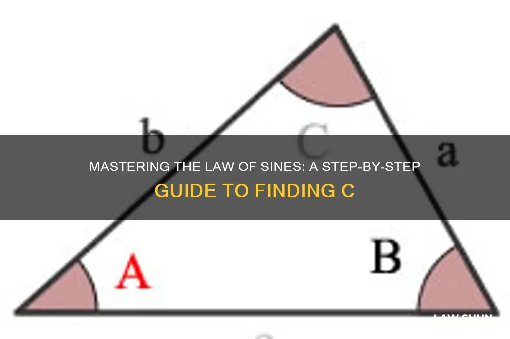 how to find c with law of sines