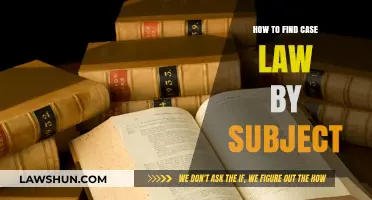 Finding Case Law: Subject-based Search Strategies