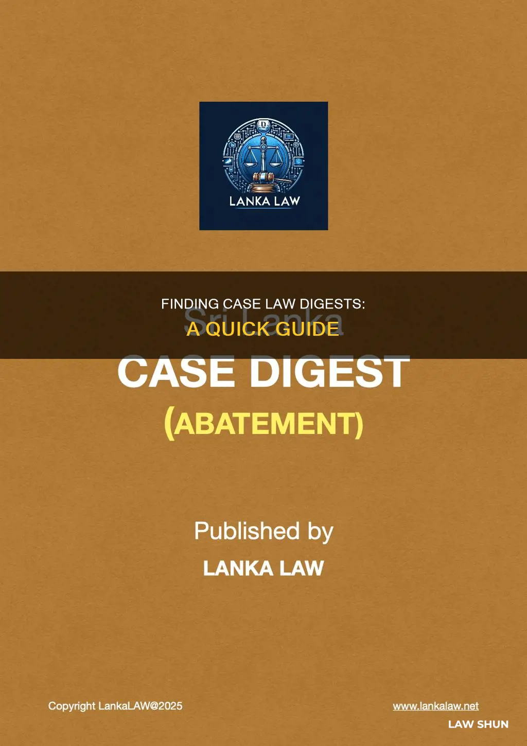 how to find case law digest