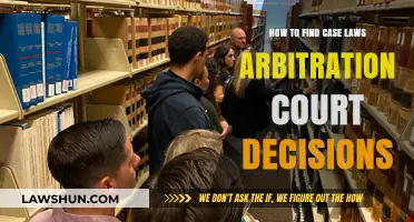 Finding Arbitration Court Decisions: A Guide to Case Laws
