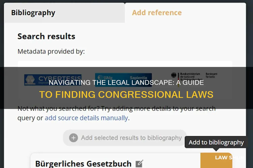 how to find congressional laws