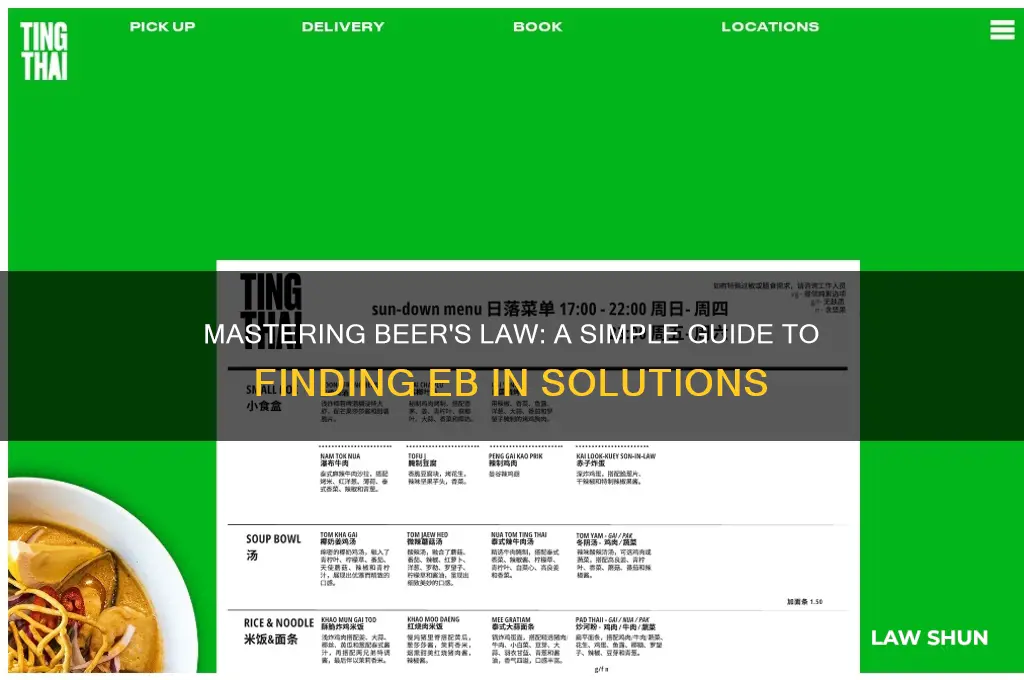 how to find eb in beer