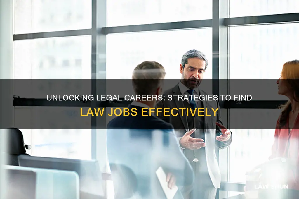 how to find law jobs