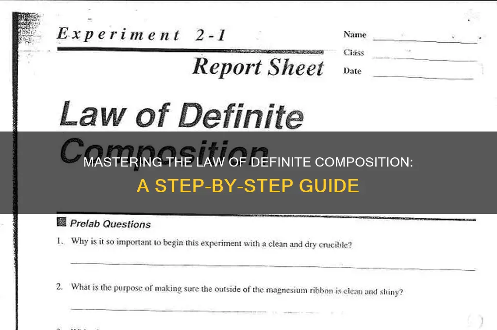how to find law of definite compositions