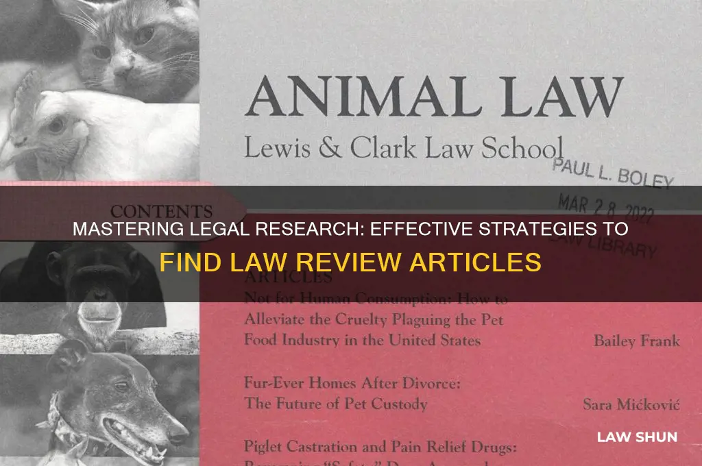 how to find law review articles