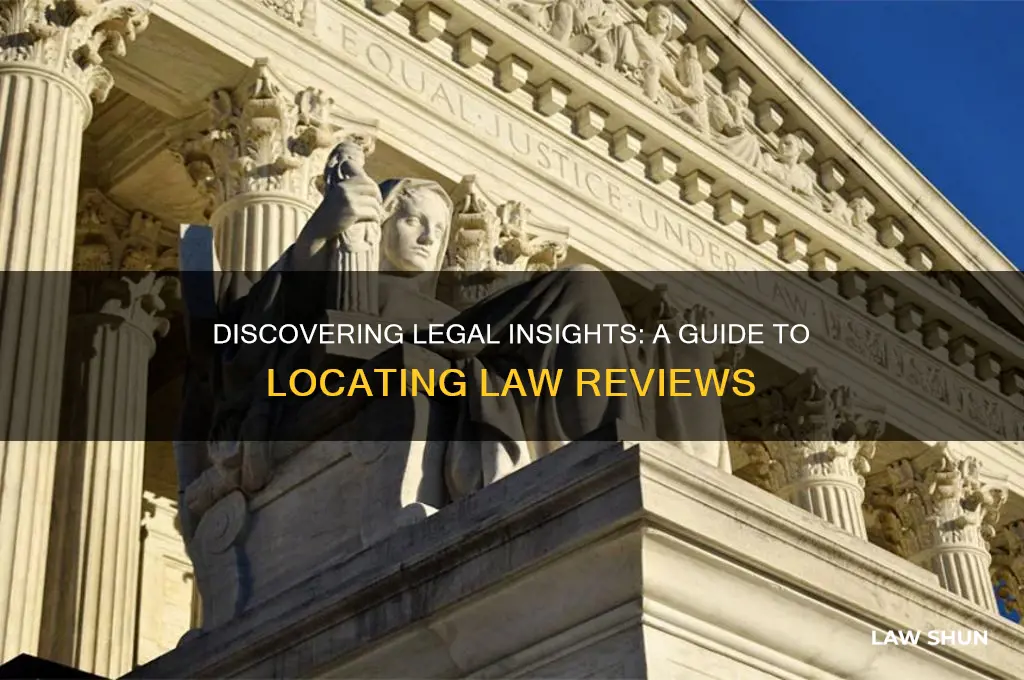 how to find law reviews
