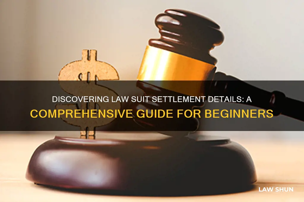how to find law suit settlement info