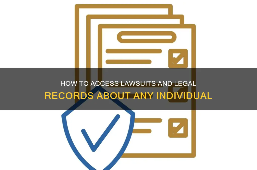 how to find law suite information about a person