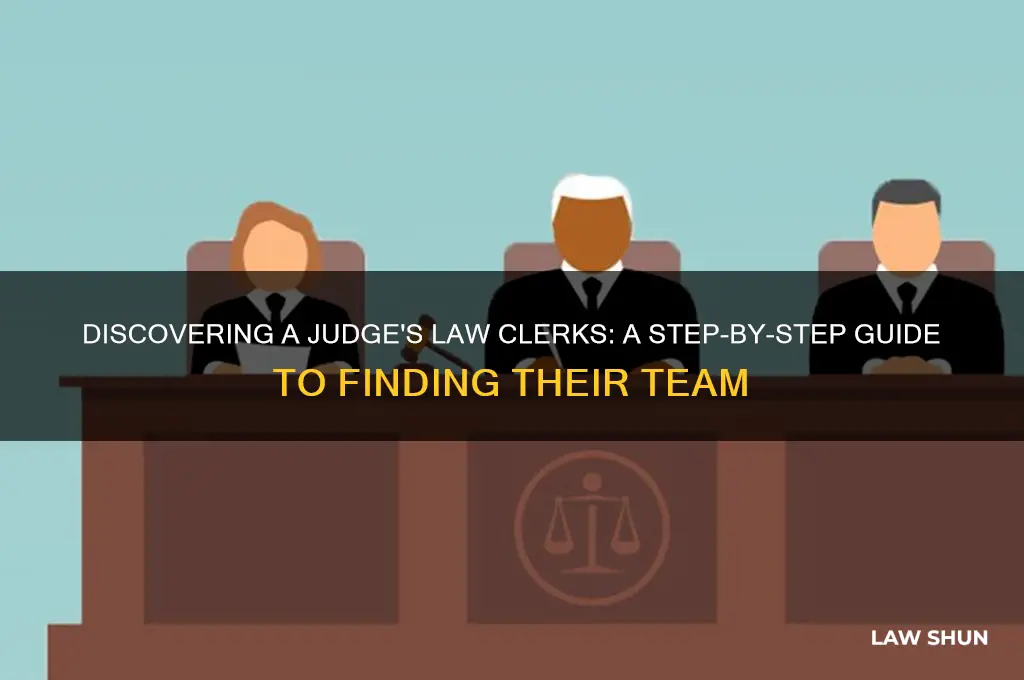 how to find out who a judges law clerks are