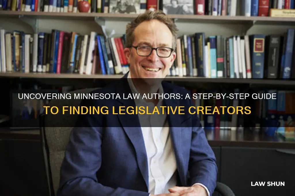 how to find out who authored a law in minnesota