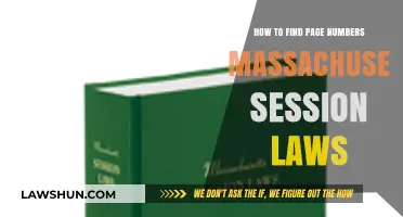 Finding Page Numbers in Massachusetts Session Laws: A Quick Guide