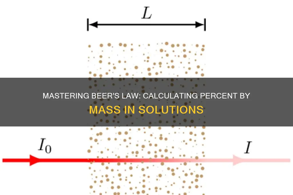 how to find percent by mass beers law