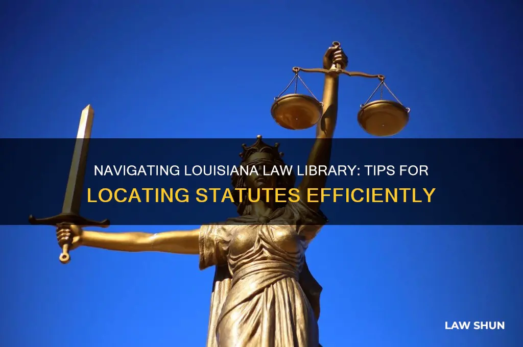 how to find statutes louisana law library