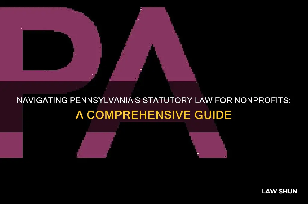 how to find statutory law for nonprofits in pa