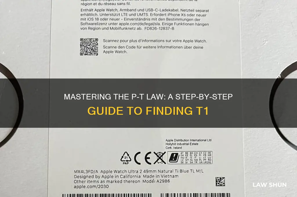 how to find t1 in p-t law