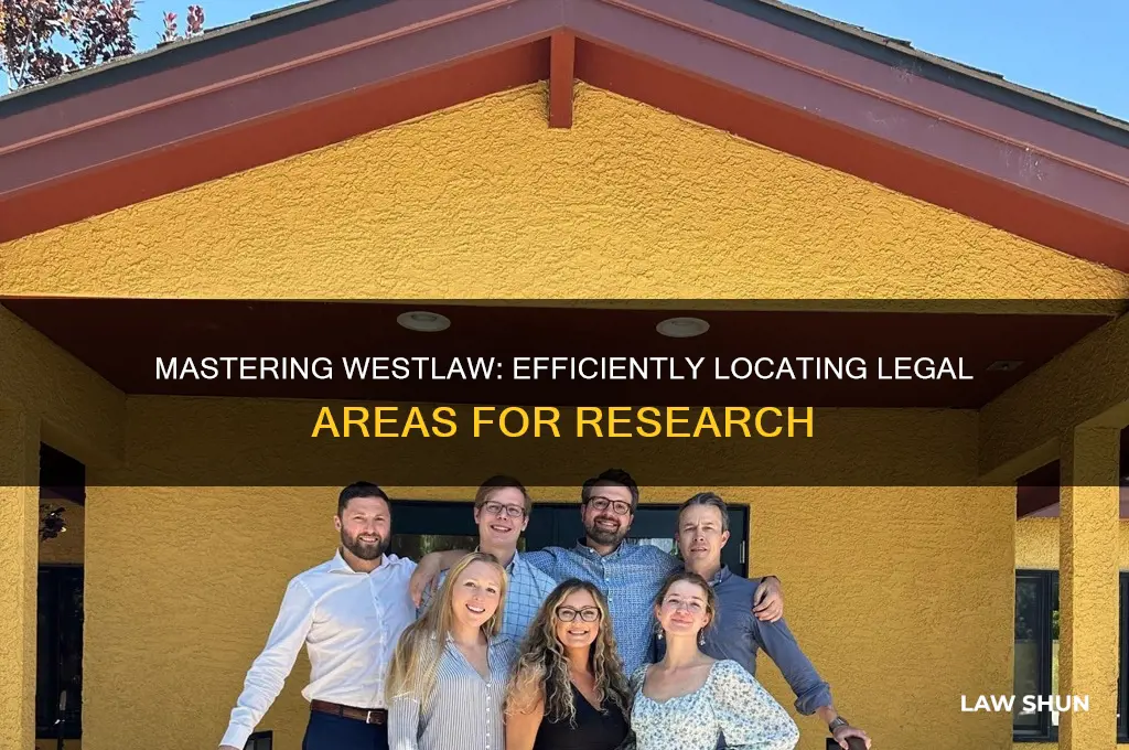 how to find the area of law in weastlaw
