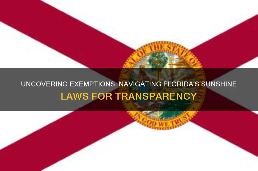 how to find the exemptions to the fl sunshine laws