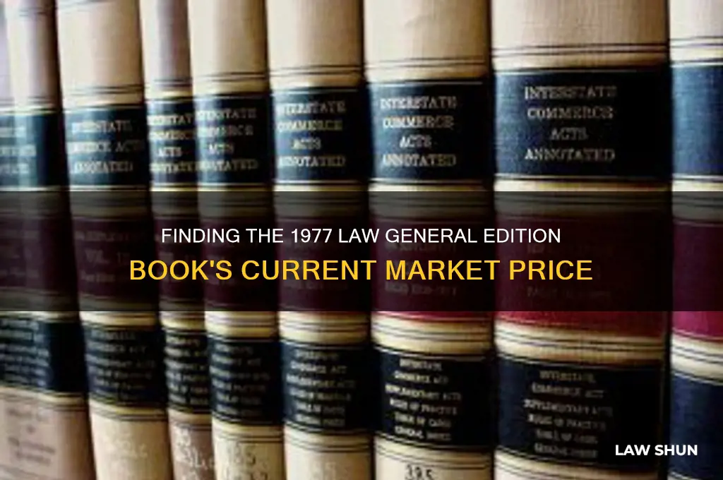 how to find the law general edition 1977 book price